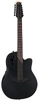 Ovation 2058TX-5 Elite TX Deep Contour Cutaway 12-string Black Textured